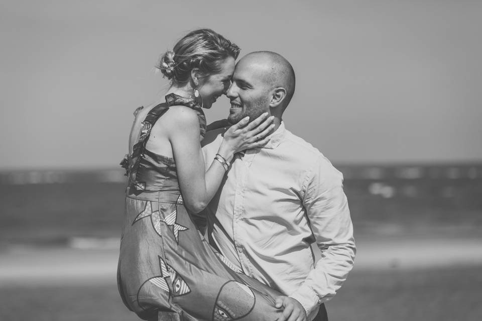 Beach engagement session