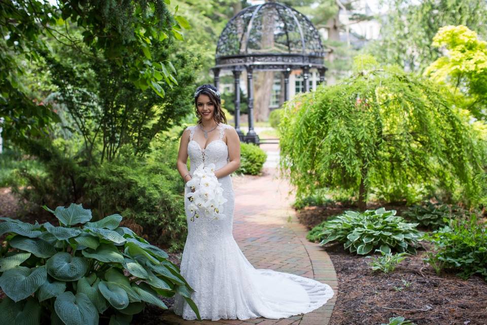 Bride anxiously waiting