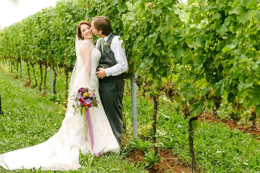 Couple in the vineyard