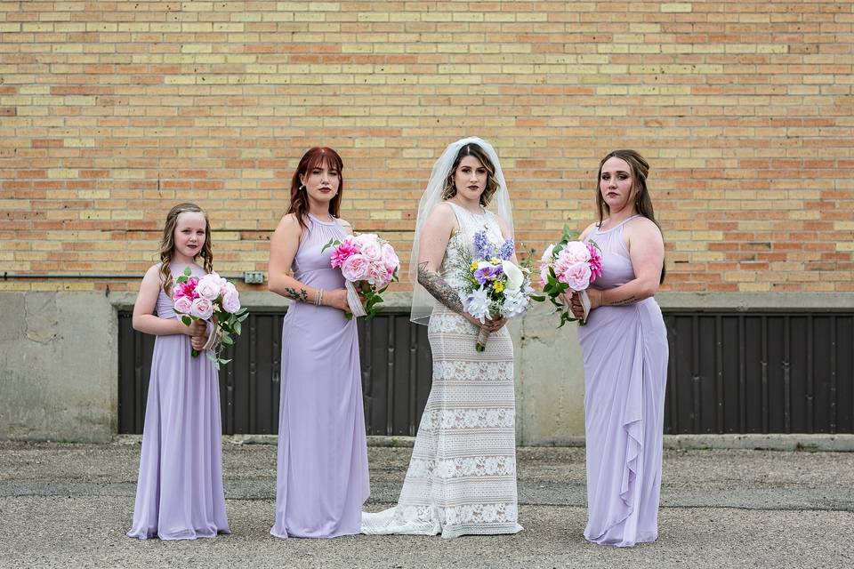 Alaina and her bridal party