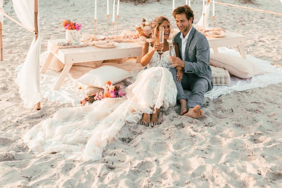 A wedding on the beach