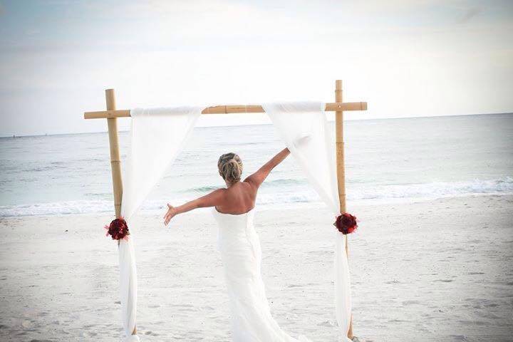 Bride and roses