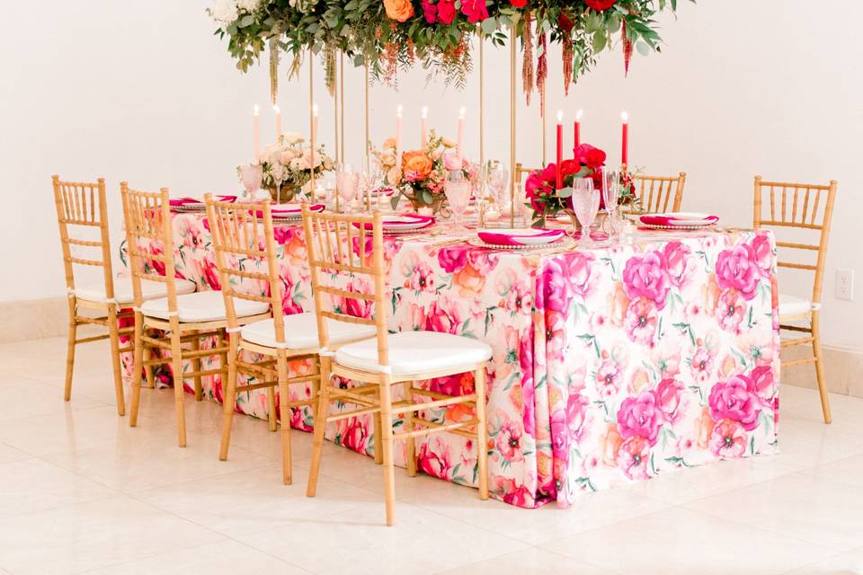 Pink tablescape