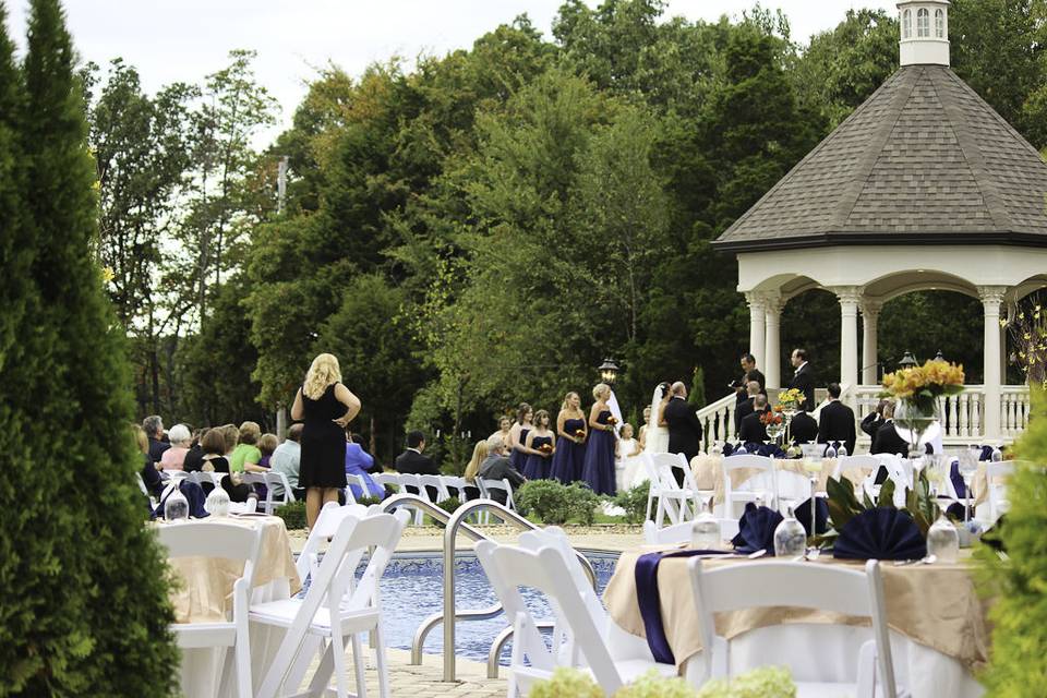 Outdoor wedding ceremony