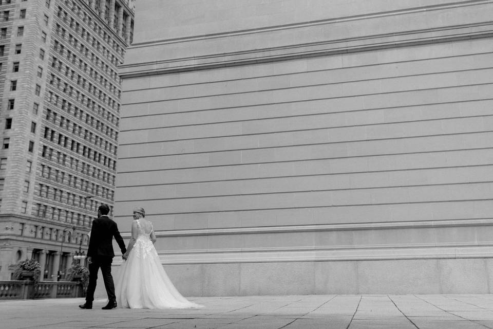 Chicago Bride and groom