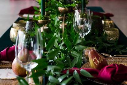 Jewel tone tablescape