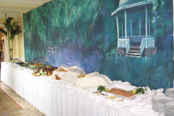 Custom Backdrop Behind Buffet