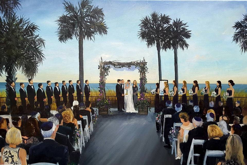 #HiltonHeadWeddingPainting