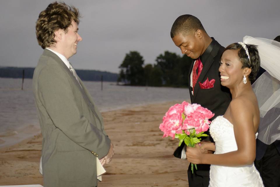 Excited bride