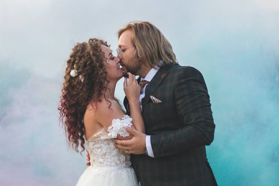 First kiss as married couple