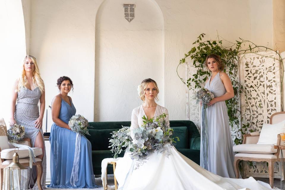 Bride and Bridesmaids