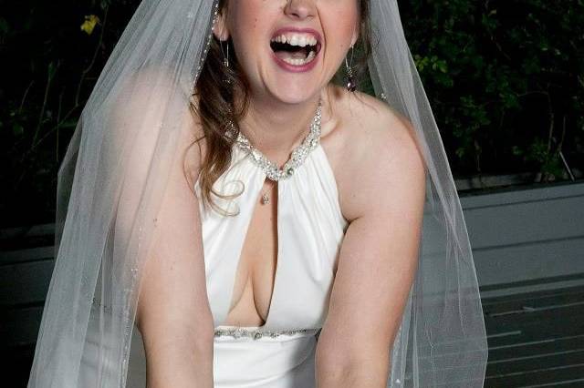 Laughter from the bride