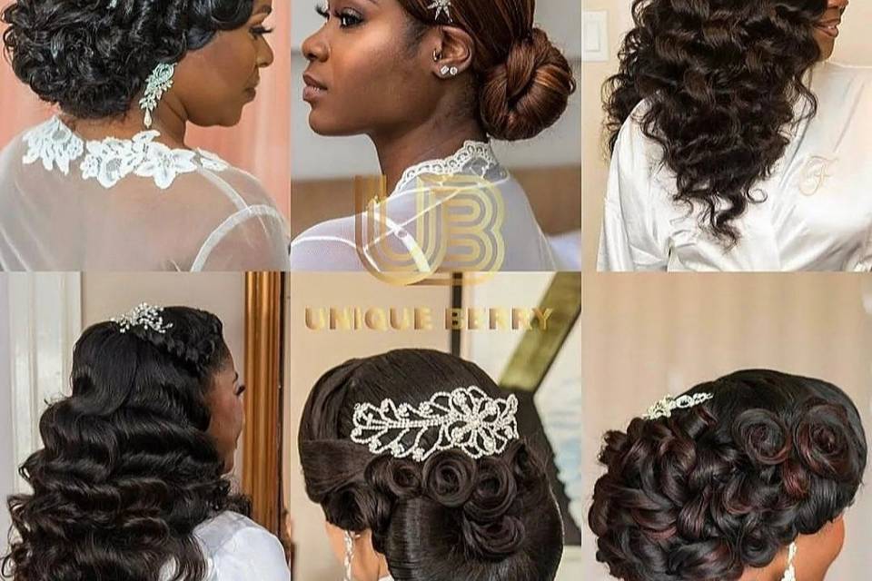 Bridal updos by Uniqueberry