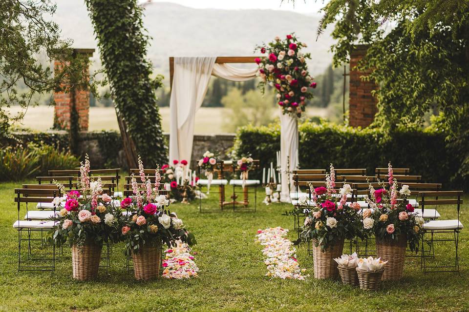 Ceremony area vith a view