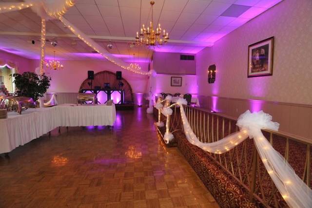 Wedding reception setup