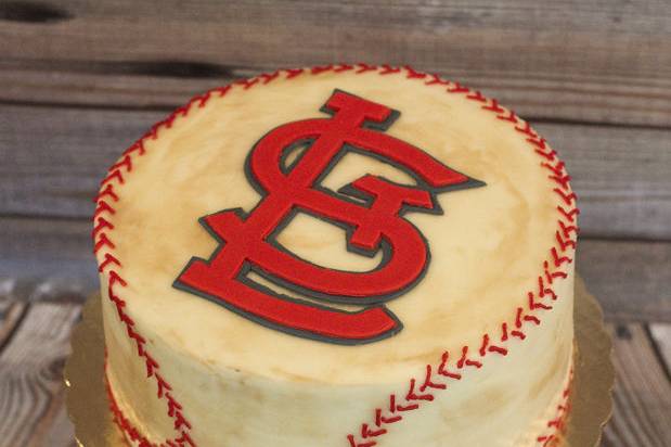 St. Louis Cardinals Baseball themed grooms cake.