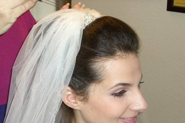 Elegant Bridal Hairstyle and Make-up by Mimi.