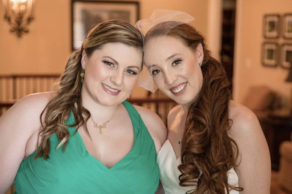 Maid of honor and the bride