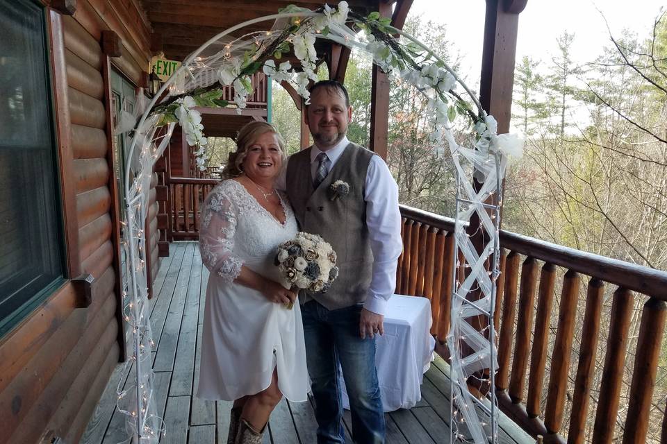 Cabin wedding