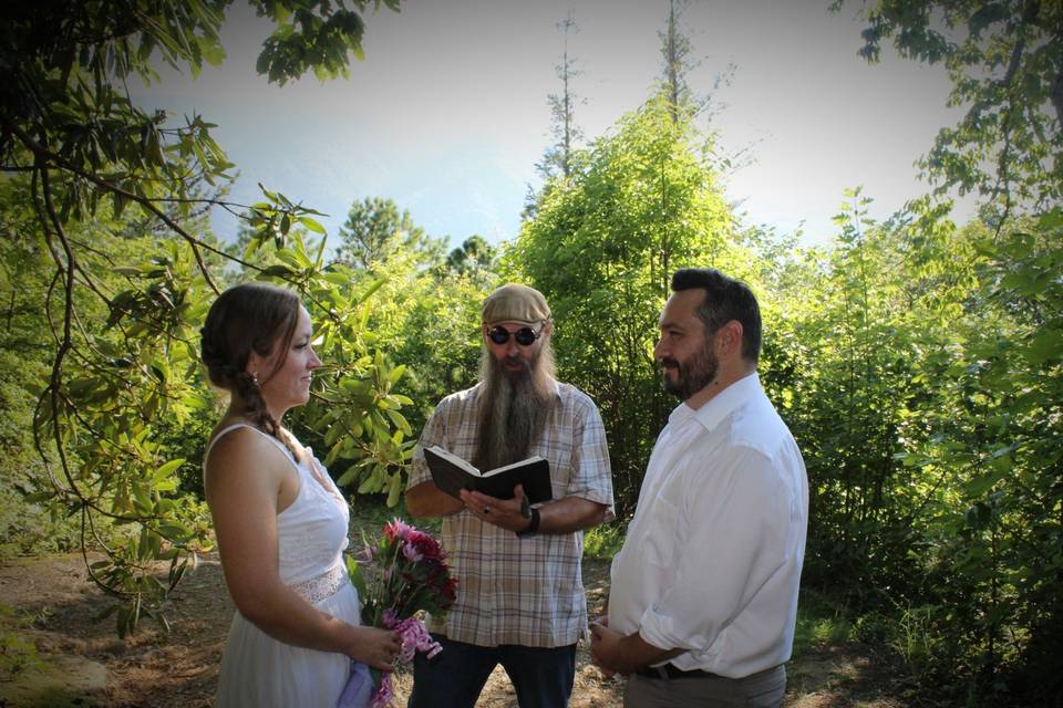 Wedding in the woods