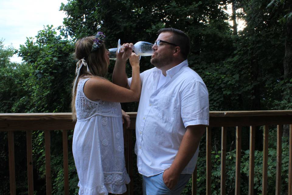 Toasting after the vows