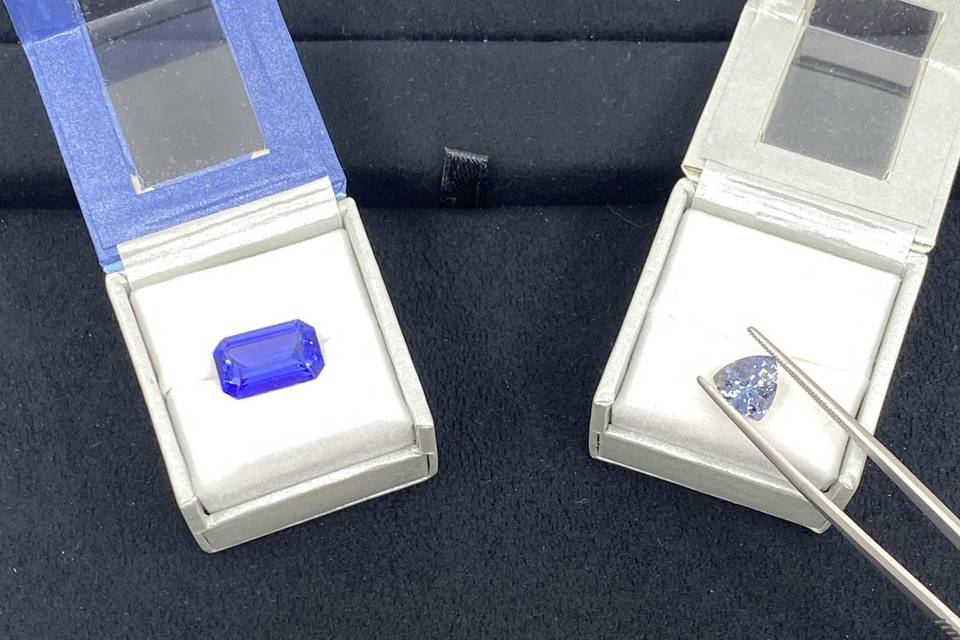 Imported natural tanzanites