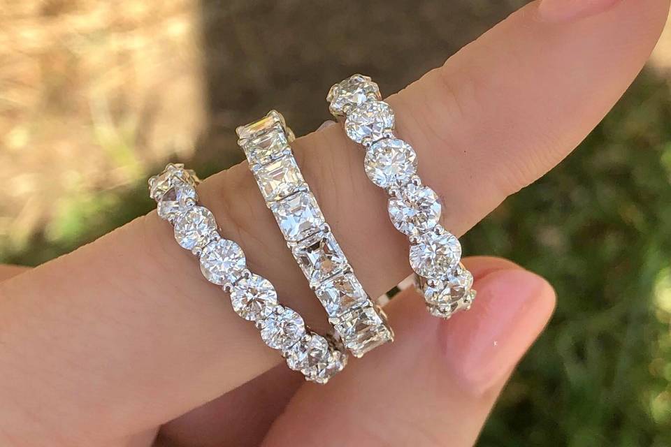 Diamond eternity bands