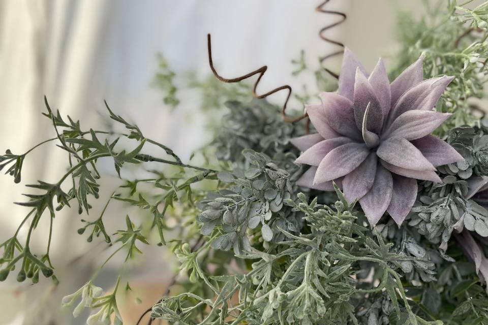 Green and purple bouquet