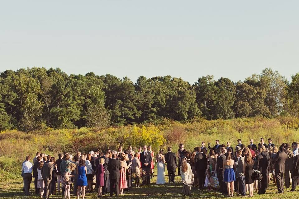 Couple holding hands