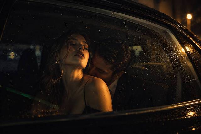 Cinematic Rainy Night Wedding