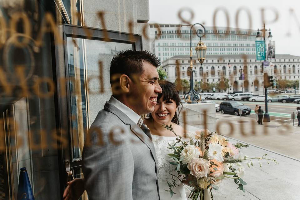 Fun City Hall wedding