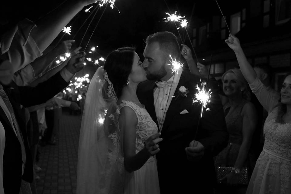 Sparkler receiving line