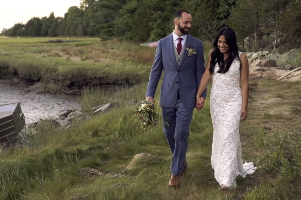 Meg and Ben at their venue