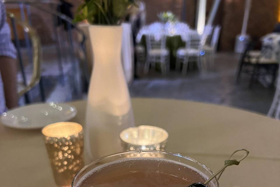 Specialty cocktail w/ Glitter