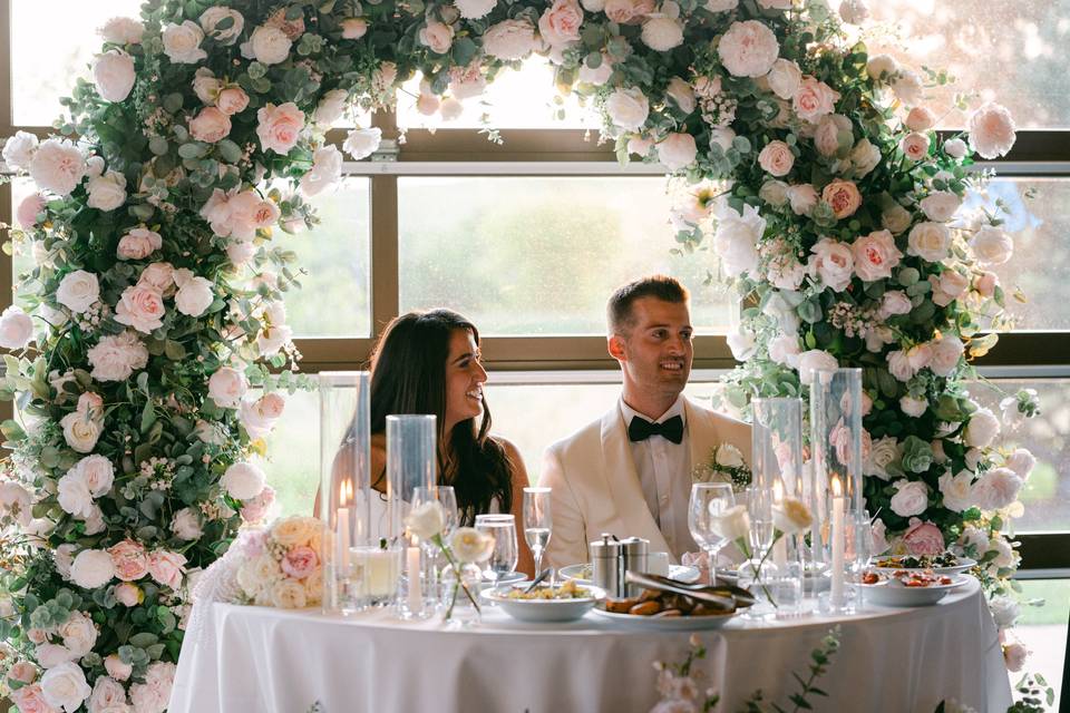 Floral Arch Pinstripes