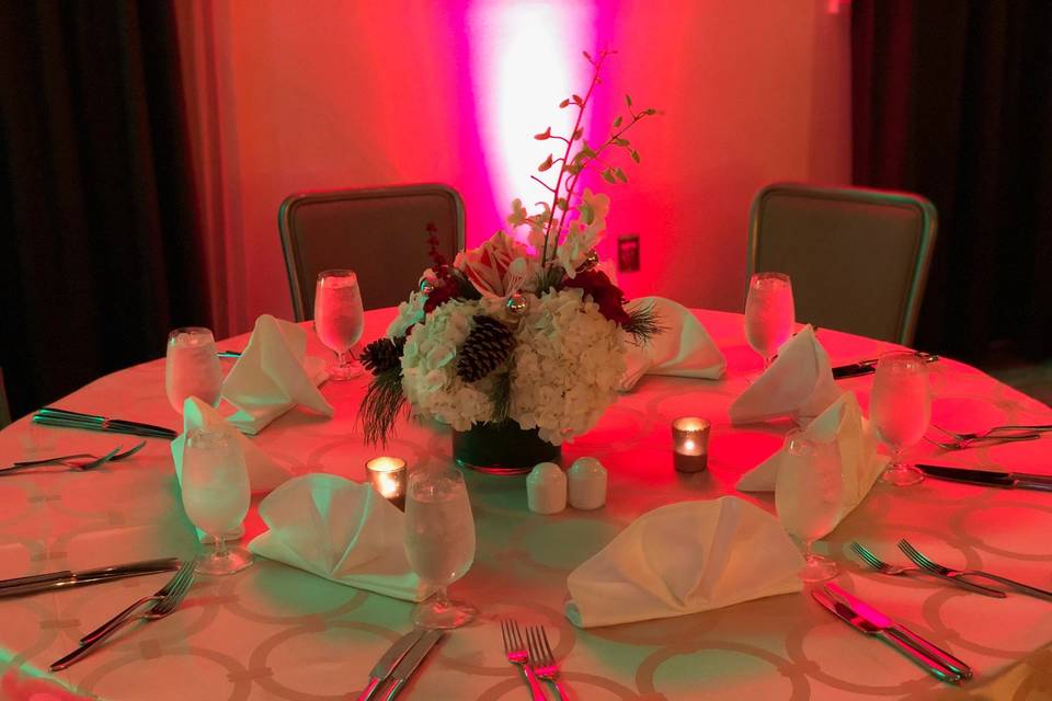 Holiday party tablescape