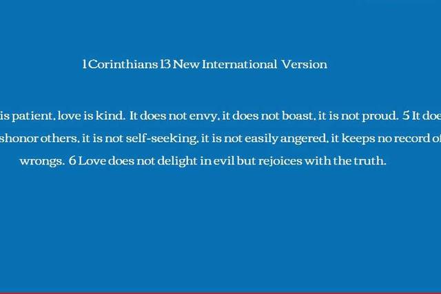 1 Corinthians 13 New International Version.
