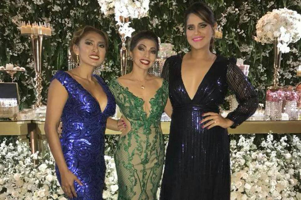 happy customers at the wedding party