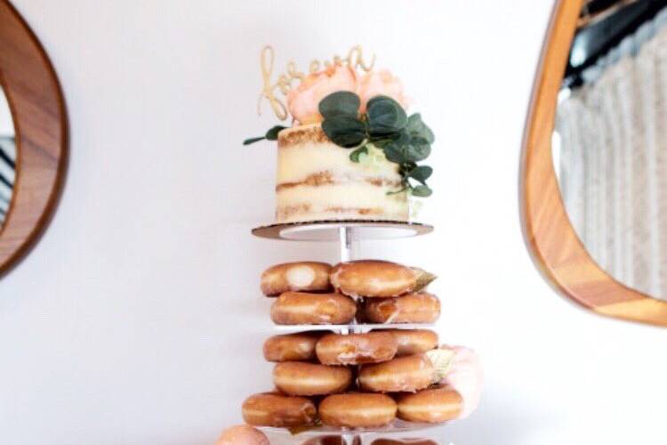 Donut Tower w/ Semi-Naked Cake