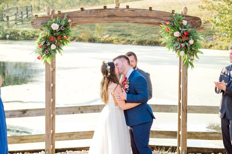 Bride & Groom's First Kiss