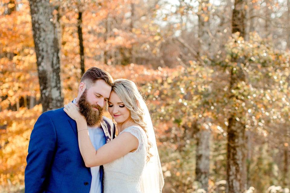 Gentry wedding - bride and groom outside