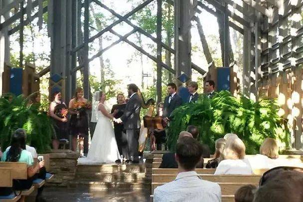 Thorncrown Chapel   What an honor to perform this sweet couple's wedding!