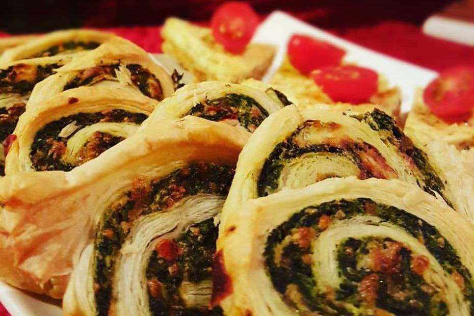 Bacon Spinach Palmiers