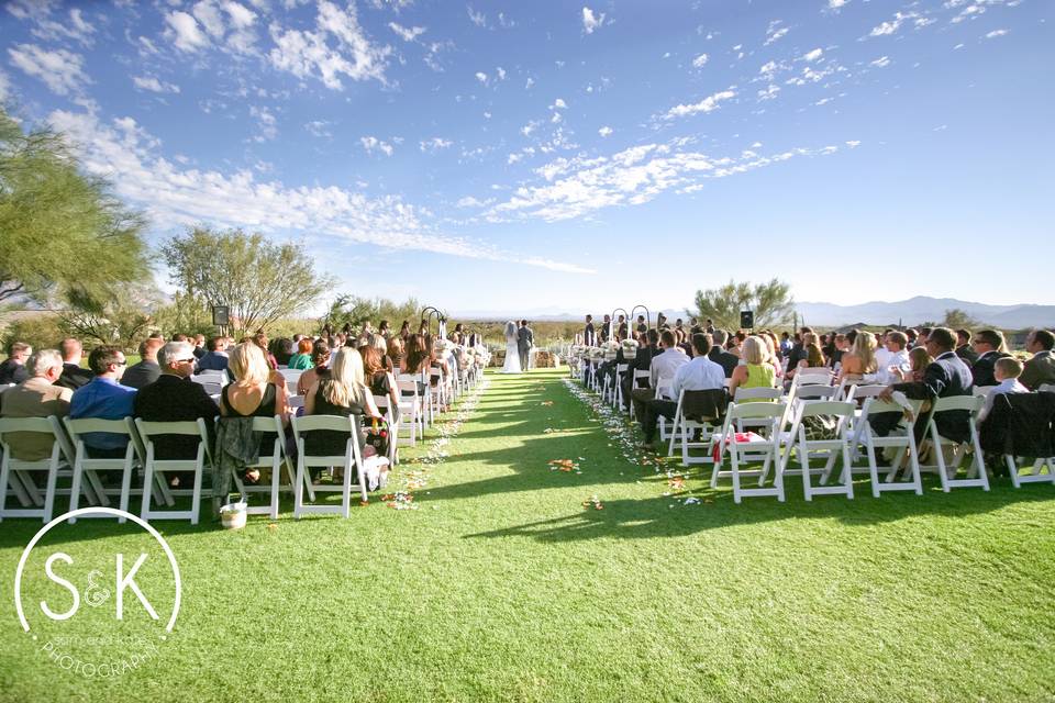 Wedding ceremony area