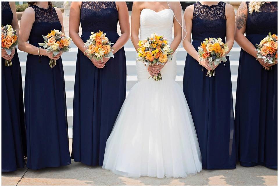 Matching bouquets