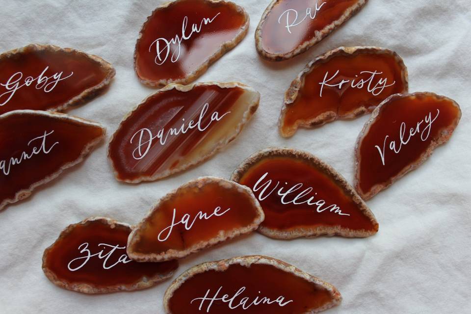 Agate Place Cards