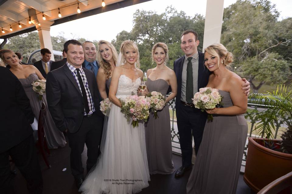 The bridal attendants