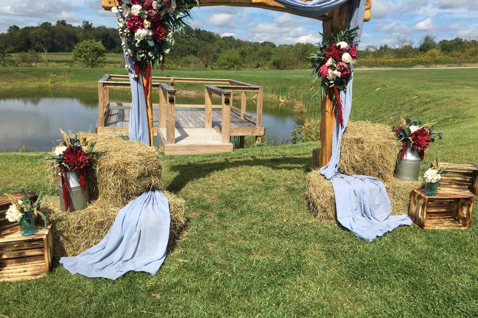 Arch at outdoor ceremony
