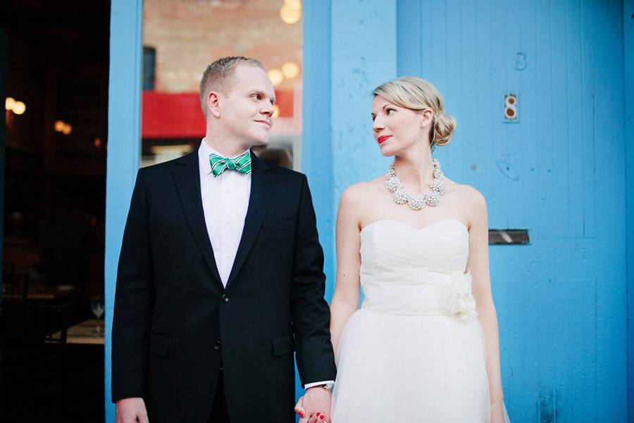 Cityscape wedding backdrop