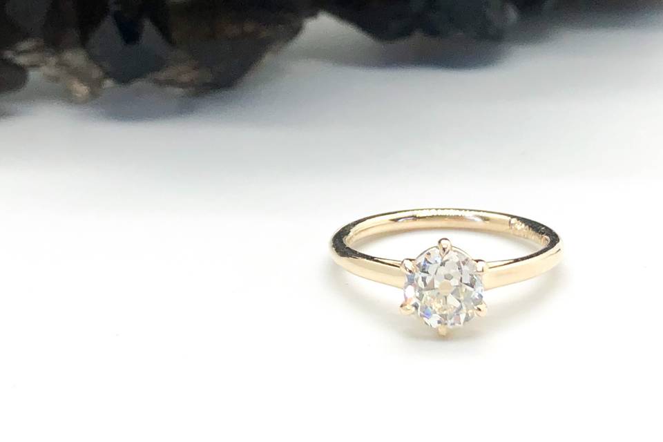 Old European Cut Diamond Ring